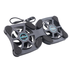Base de resfriamento para laptop, fácil de transportar, com 2 ventiladores silenciosos e porta USB