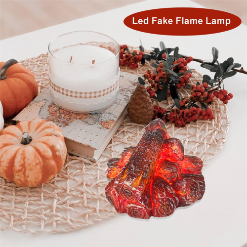 LED Artificial Fire Flame Light, Flameless Fireplace Light 1
