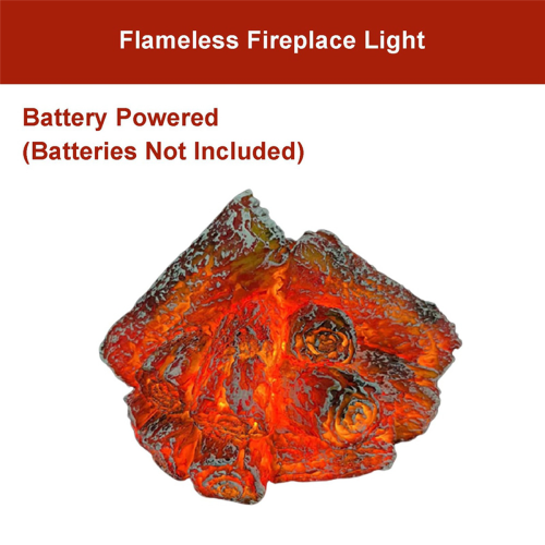 LED Artificial Fire Flame Light, Flameless Fireplace Light 2