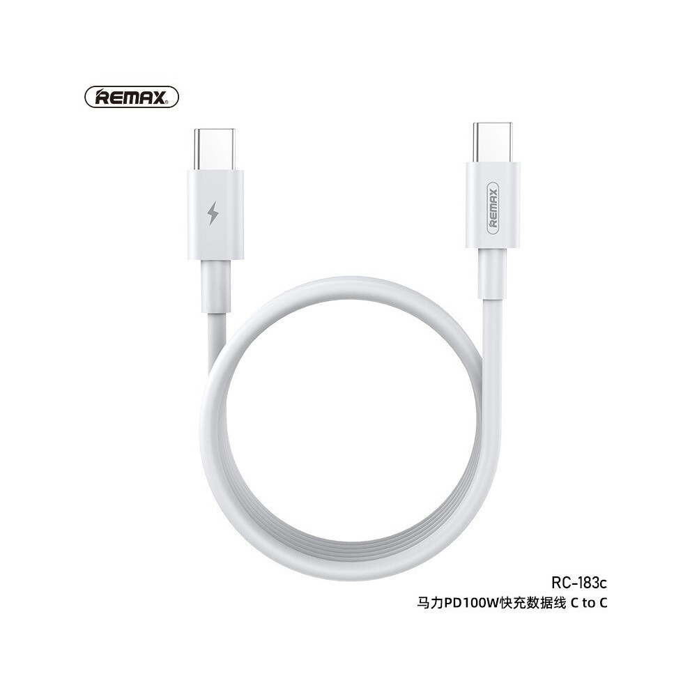 ( (1M), Type-C To Type-C (100W)) Remaxpd 20W/30W Ultra-Fast Charging Data Cable 1/2M Flash Charging 66W/100W Charging Cable Apple Cable White 6935158890989