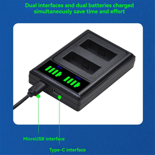 Carregador de bateria duplo LCD LP E17 LP-E17 para 250D 200D M3 M6 1