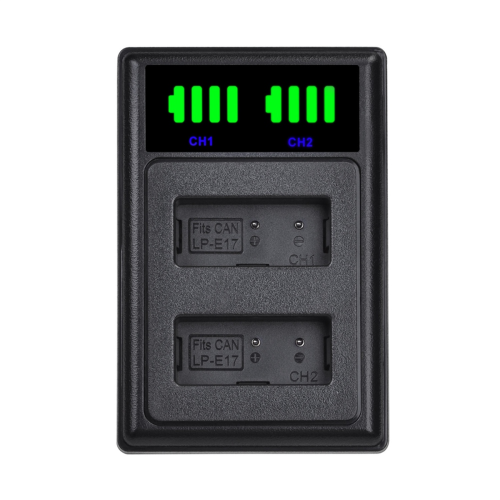 Carregador de bateria duplo LCD LP E17 LP-E17 para 250D 200D M3 M6