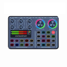 Placa de som profissional para jogos Placa de som ao vivo Mixer de áudio