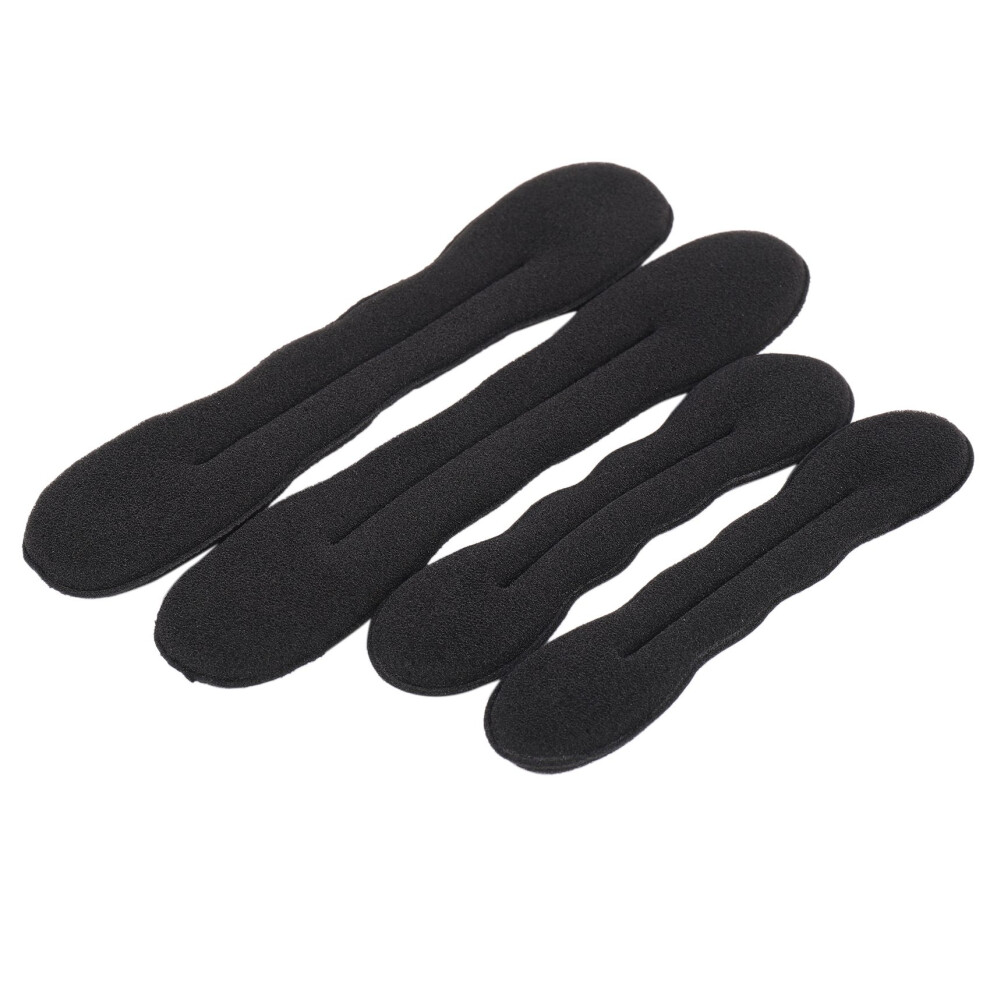 Unisex Black Magic Bun Maker (2 Small, 2 Large) Foam Sponge Bun Shaper Hair(Black)