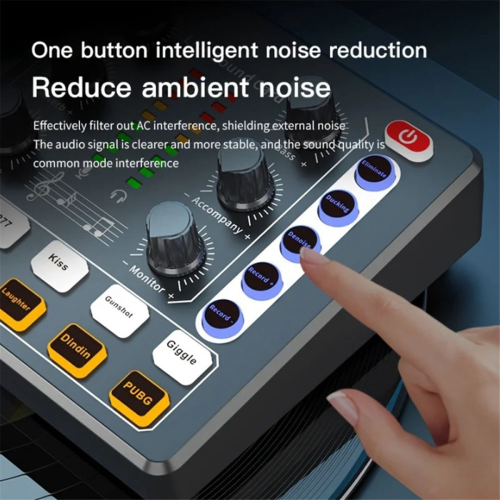 M8 Sound Card Live Broadcast Audio Interface Podcasting Device Caster 2