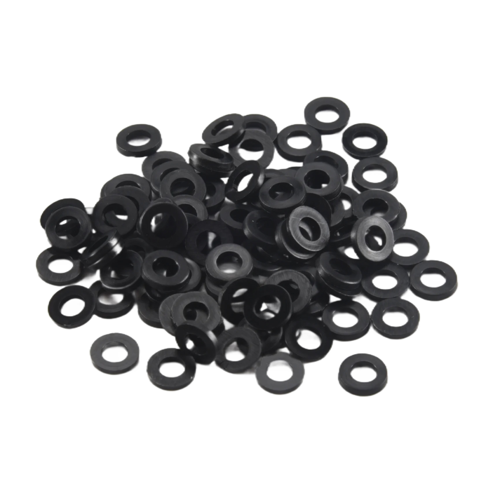 M3 x 6mm x 1mm Nylon Insulating Washers Gaskets Spacers Black 200PCS-image-OPC-PJ57XB8-NEW