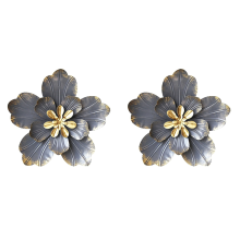 Metal Flower Wall Art Décor,Rustic Modern Floral Sculpture