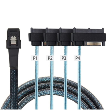 Mini Sas Sff-8087 to 4 Sff-8482 Server Hard Drive Data Cable 1m