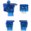 Motorcycle Horn Switch for AF27 AF28 AF34 AF35 Blue 1
