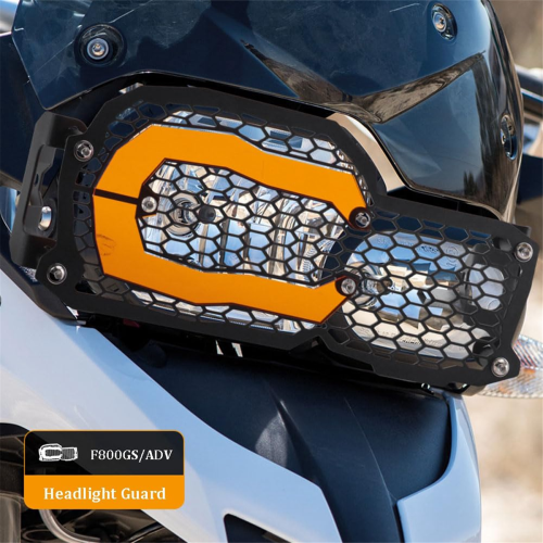 Motorcycle Headlight Protector Grille Guard Cover orange 2