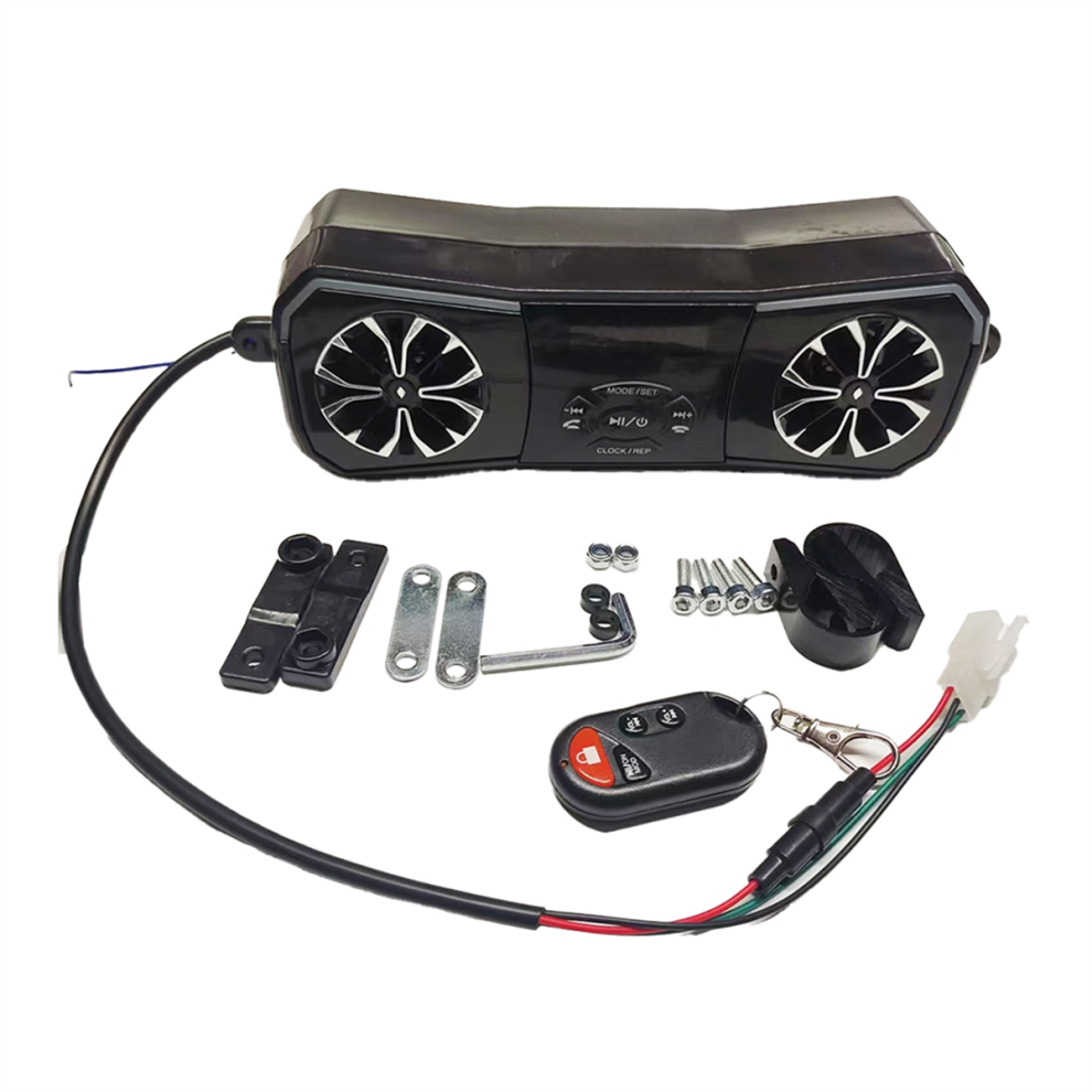 Motorcycle Speakers Wireless Stereo Audio System 12V Handlebar Mount 4711610313836
