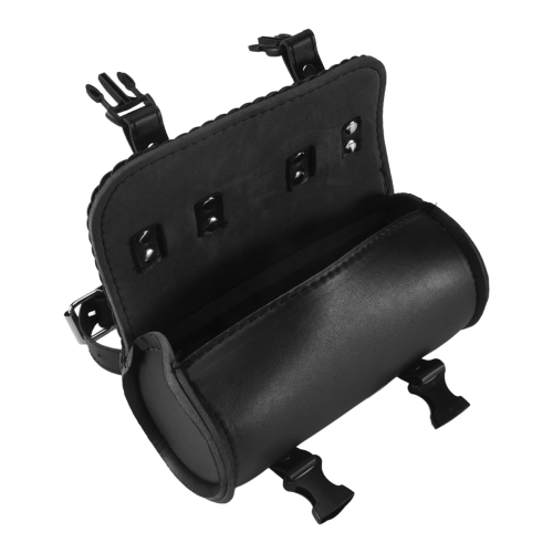 Motorcycle Fork Bag PU Leather Bicycle Handlebar Tool Pouch,Universal 2