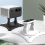 Suporte de elevação de mesa para projetor multifuncional Gimbal preto 4
