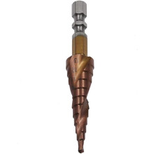 Metal drill, Metal drill, spiral groove step drill, hex shank cobalt twist drill, stainless steel metal hole opener, doubleedged pagoda drill