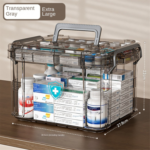 Multi-Layer Medicine Storage Box - Emergency Medical Organizer 1