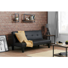 Birlea Franklin Sofa Bed Settee Black Faux Leather