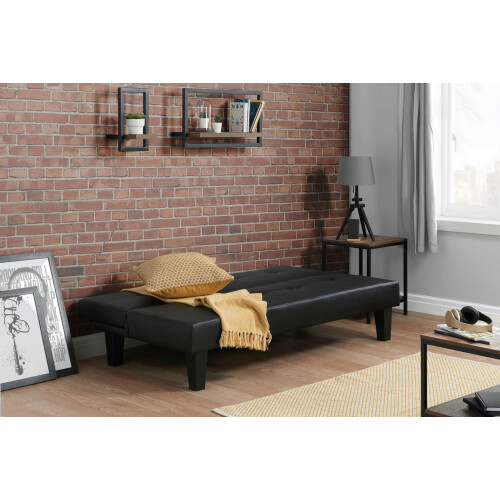 Birlea Birlea Franklin Sofa Bed Settee Black Faux Leather 1