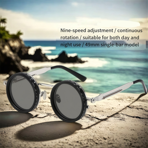 Óculos de sol com filtro de pesca ajustável ND9 UV prata 2