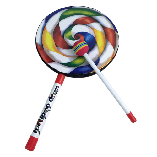 Orff Instruments Pacote com 2 tambores Lollipop de 6 polegadas, acessórios de dança 2