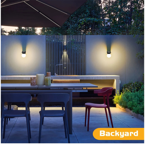 Luz solar externa com brilho e cor ajustáveis IP65 à prova d'água 1