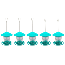 Outside Squirrel Proof Bird Feeder, with Round Shaped Roof Green