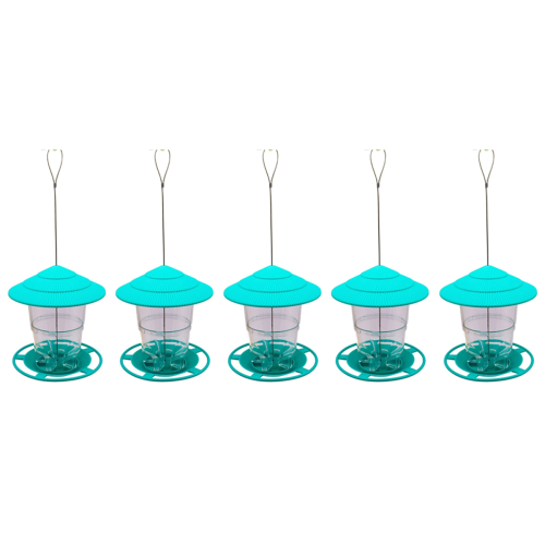 Outside Squirrel Proof Bird Feeder, with Round Shaped Roof Green