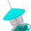 Outside Squirrel Proof Bird Feeder, with Round Shaped Roof Green 2