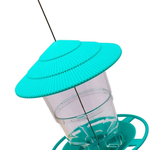Outside Squirrel Proof Bird Feeder, with Round Shaped Roof Green 1