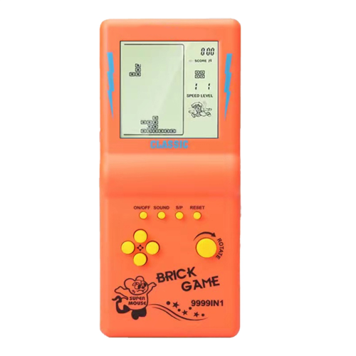 Nostalgic Pocket Game Classic Retro Handheld Game Players Orange