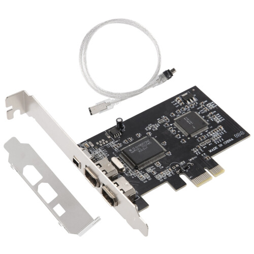 Placa PCI-E PCI Express FireWire, com cabo Firewire, para vídeo, etc. 2