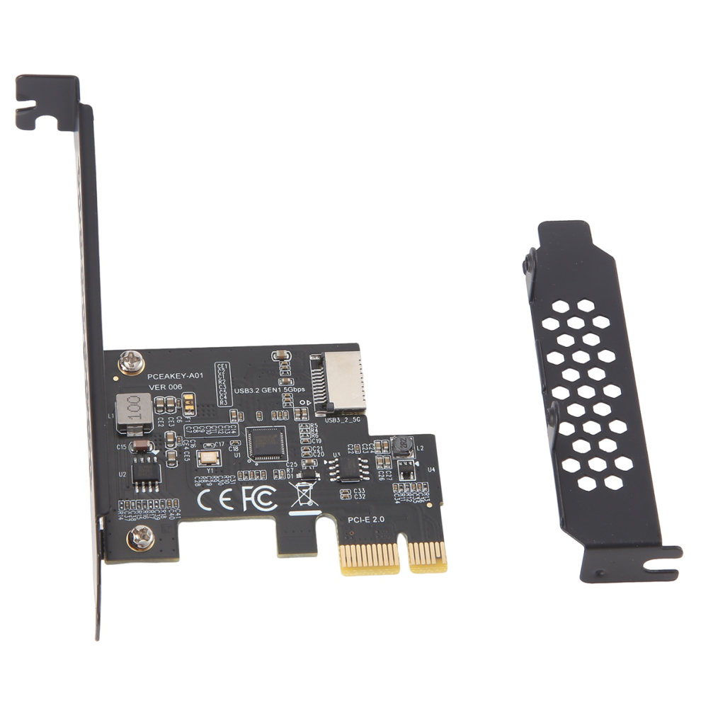 Pci-E 1X To Usb 3.2 Gen1 5Gbps Type-E A-Key Expansion Card(Asm1042a) 4711610346780