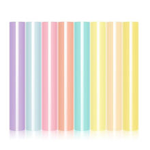 Conjunto de vinil termocolante pastel com transferência térmica boêmia, 8 HTVs pastéis