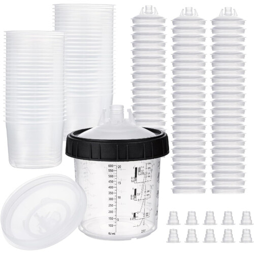 Kit com 50 copos de tinta 600ml