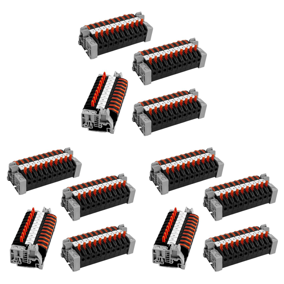 Pack Of 40 Din Rail Terminals,0.08-4 Mmâ² -211 Din Rail Terminals 4711610344823