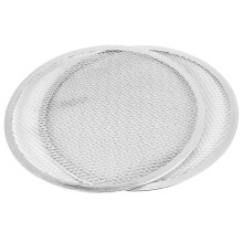 Forma para pizza para forno, tela de alumínio para pizza de 12 polegadas com borda sem costura (2 peças)