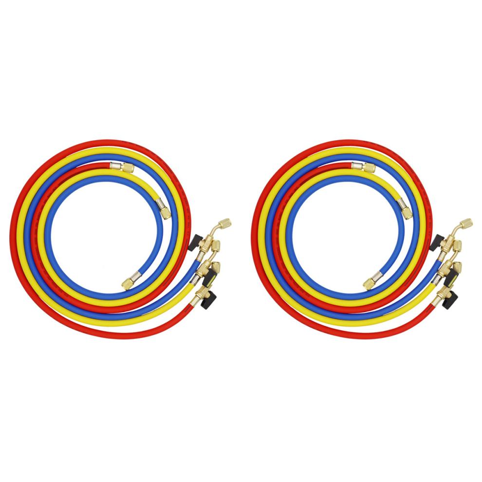 1.6M Refrigerant A/C Charging Hoses With Ball Valves Hvac 1/4In Sae 4711600357000