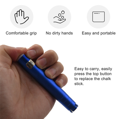 1 pcs Black Aluminum alloy Chalk Keeper Holder (blue) 1