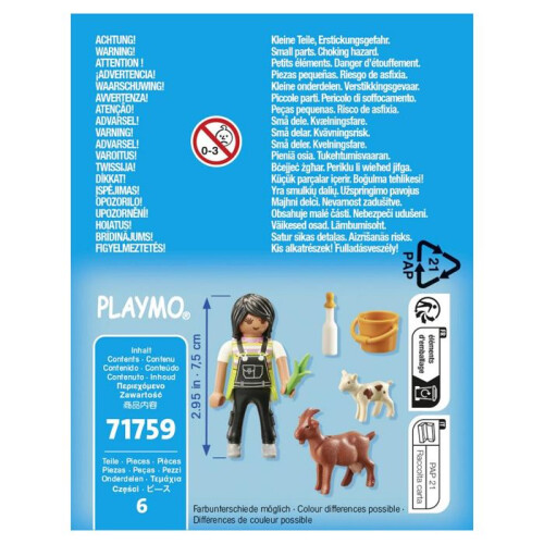 PLAYMOBIL FERMIERE Chevre+CHEVREAU SPE+ PLAYMOBIL PLL71759 1