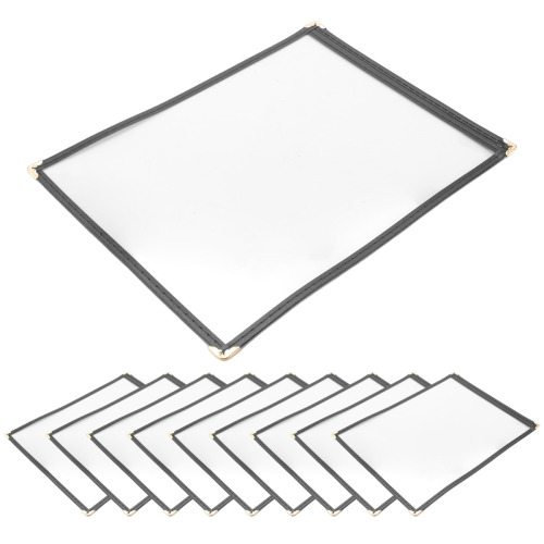 Pacote com 10 capas de cardápio - página única, 2 visualizações, serve em papel de 8,5 x 11 polegadas 2