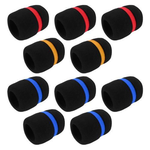 10 Pcs Handheld Stage Microphone Windscreen Foam Cover Karaoke Black 2