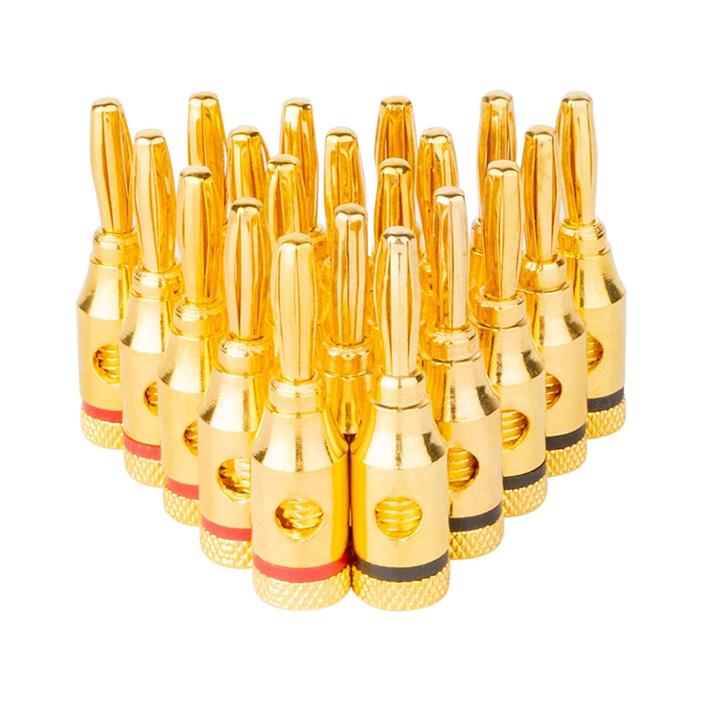 10 Pairs Banana Plugs For Speaker Wire, Theater, Wall Plates And More 4711600359417