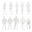 1:50 White Figures Architectural Model Human Scale HO Model ,10 Pcs 1