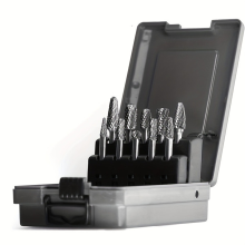 Kit de rebarbas de carboneto de 1/4, broca de retificação de matriz de haste de 1/4