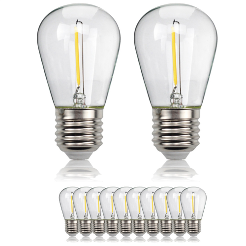 10 Pcs Shatterproof LED String Lights Warm White 2700K E27 Base 2