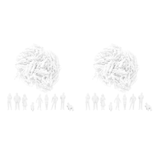 1:50 White Figures Architectural Model Human Scale HO Model ,100 Pcs