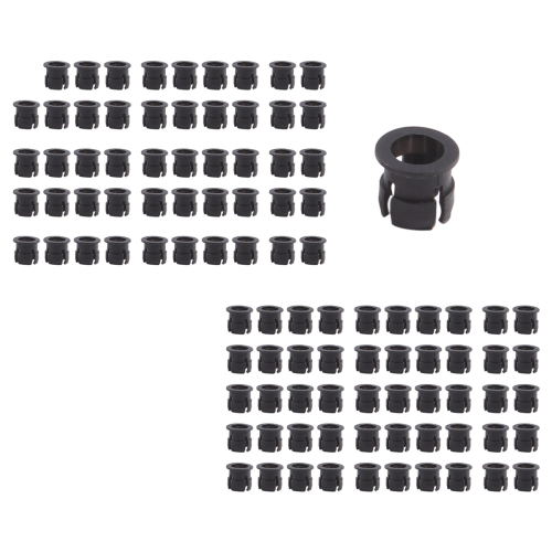 100 pezzi Supporti a clip LED da 5 mm in plastica nera per montaggio su pannello 1