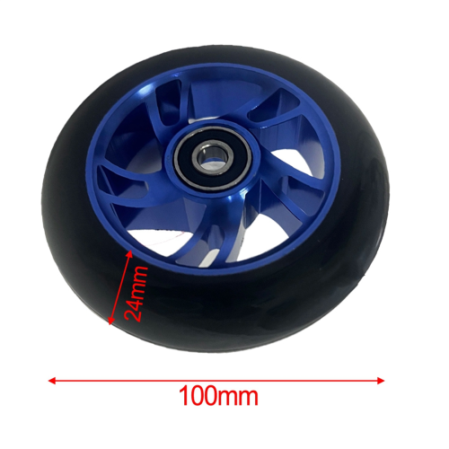 100mm Aluminum Hub Stunt Scooter Wheels Set 2pcs 1