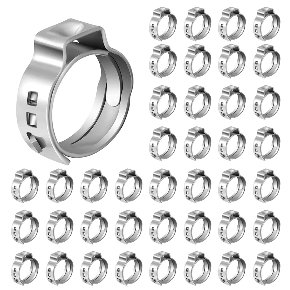 100 Pcs 1/2-Inch Pex Cinch Clamp Rings 4711600362523