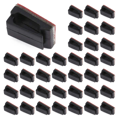 100 pcs Adhesive Cable Clips Wire Clamps Organizer Cord Tie Holder