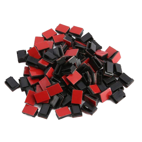 100 pcs Adhesive Cable Clips Wire Clamps Organizer Cord Tie Holder 1